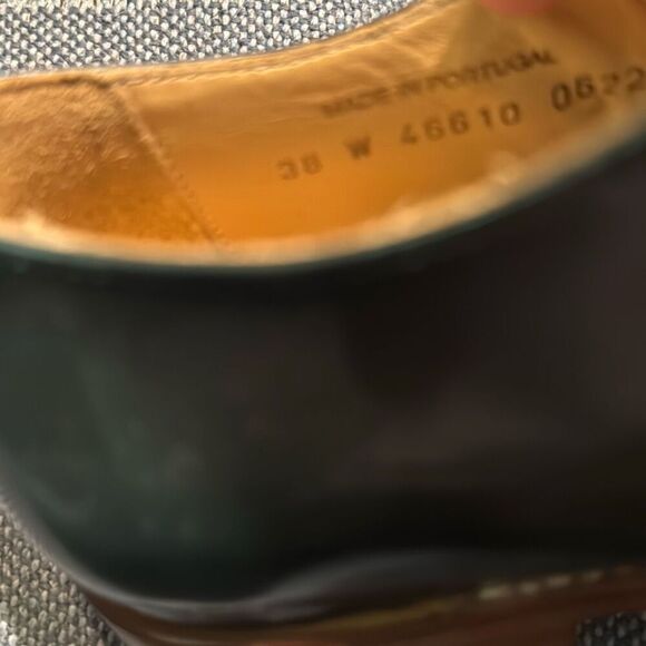 The Office Of Angela Scott Mr. Colin Double-Monk Oxfords Shoes size 38 Dark Gree - Picture 10 of 11